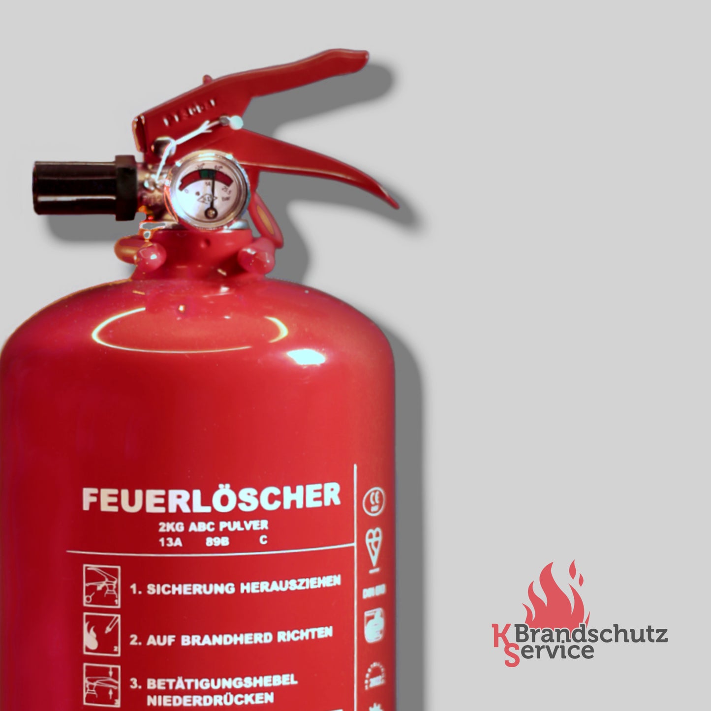 Feuerlöscher – MBK17-020PA-VR, 2 kg, Pulverlöscher, 13A, 89B, C