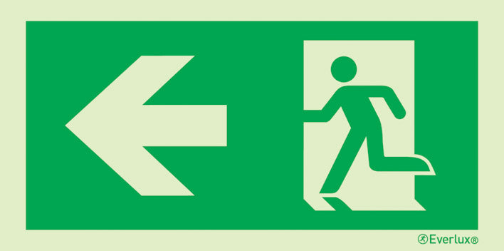 Rettungszeichen, Pfeil nach links, nach ASR1.3 & DIN ISO 7010