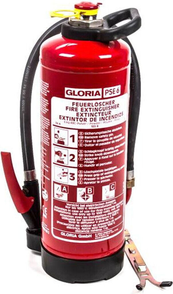 Feuerlöscher – GLORIA - PSE 6, Pulverlöscher, 34A, 233B, C