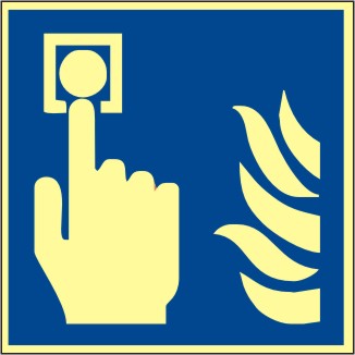F005 Hausmelder in blau langnachleuchtend