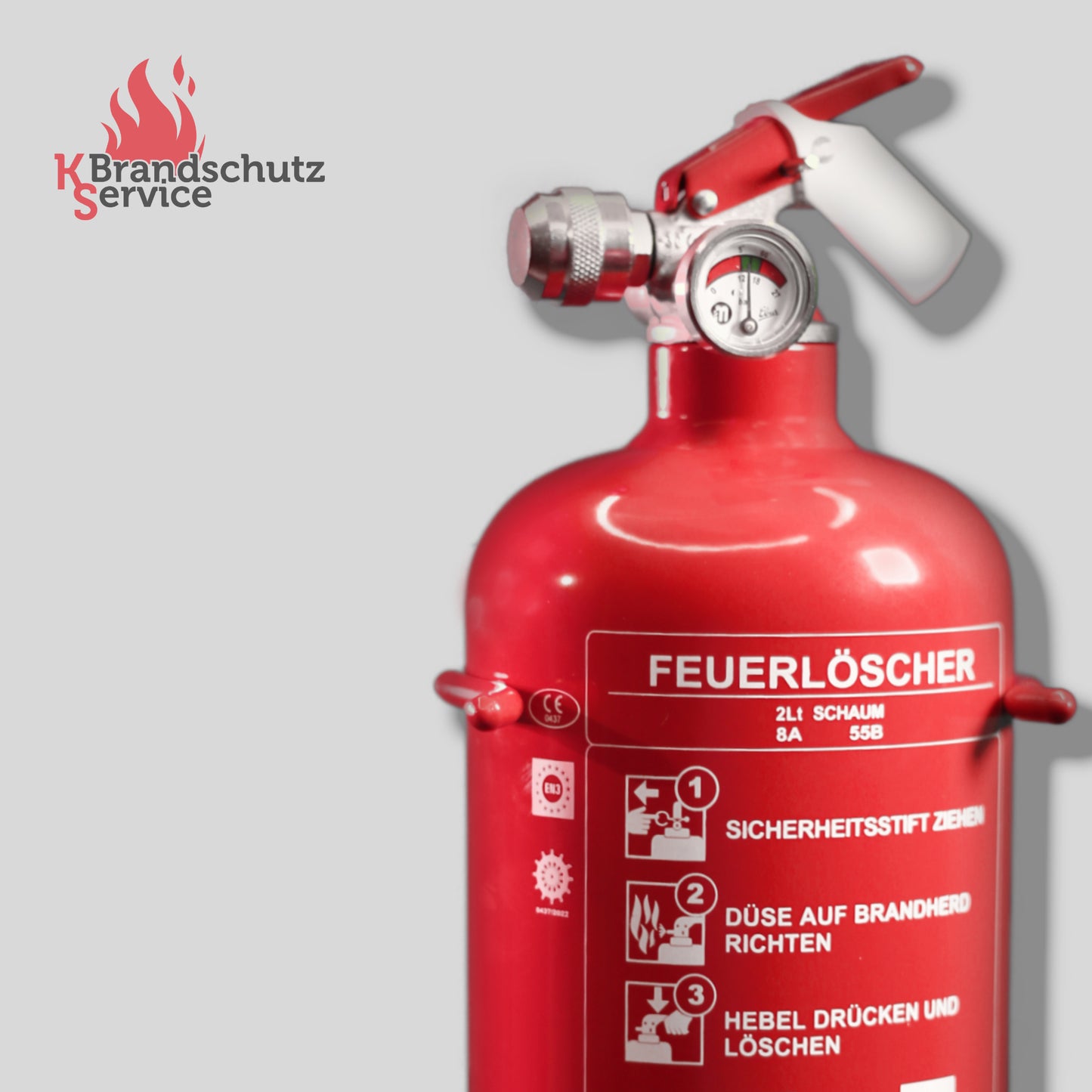 Schaumfeuerlöscher von MOBIAK - MBK05-020AF-P1D - Manometer