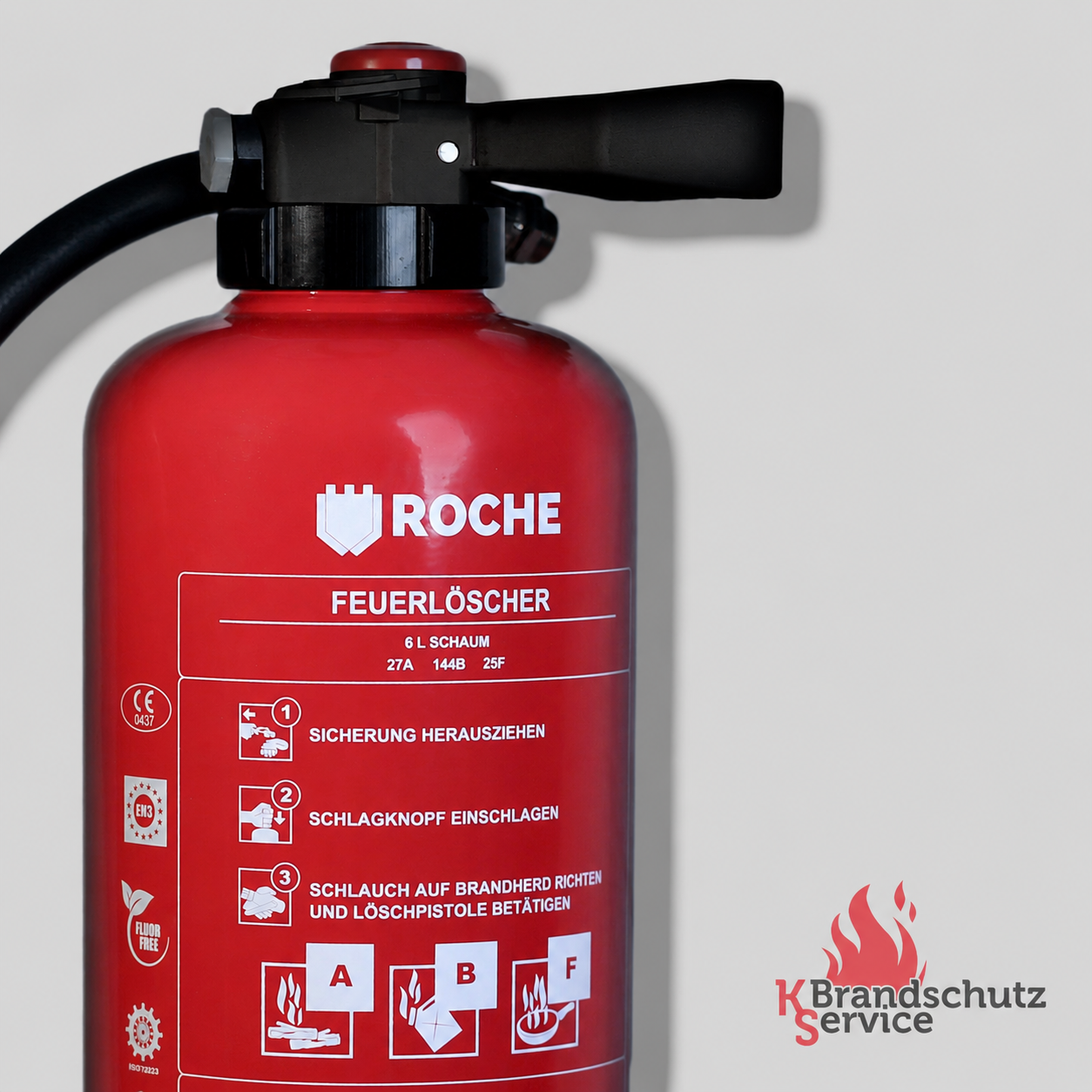 Feuerlöscher MOBIAK Fluorfrei – MBK22-FFECO-6-P1L, 6 kg, ABF Schaumlöscher, 27A, 144B, 25 F