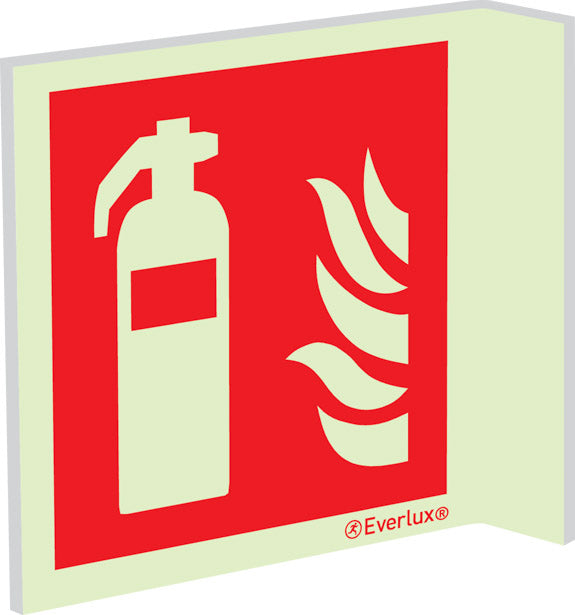 Brandschutzzeichen Feuerlöscher F001, Ausführung Fahnenschild