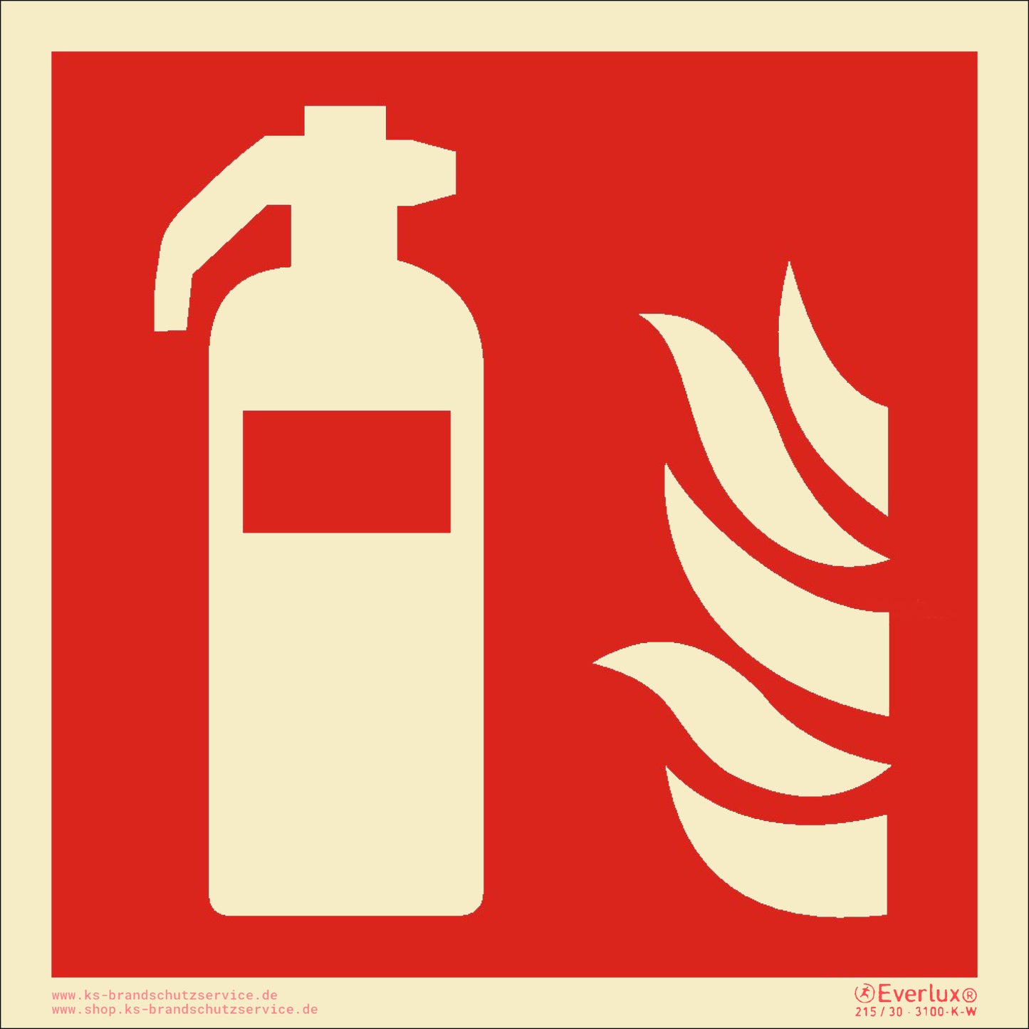 Everlux Brandschutzzeichen, F001, Feuerlöschgerät nach ASR und ISO