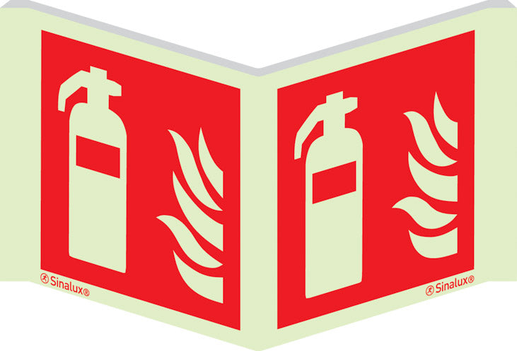 Brandschutzzeichen Feuerlöscher F001, Ausführung Winkelschild